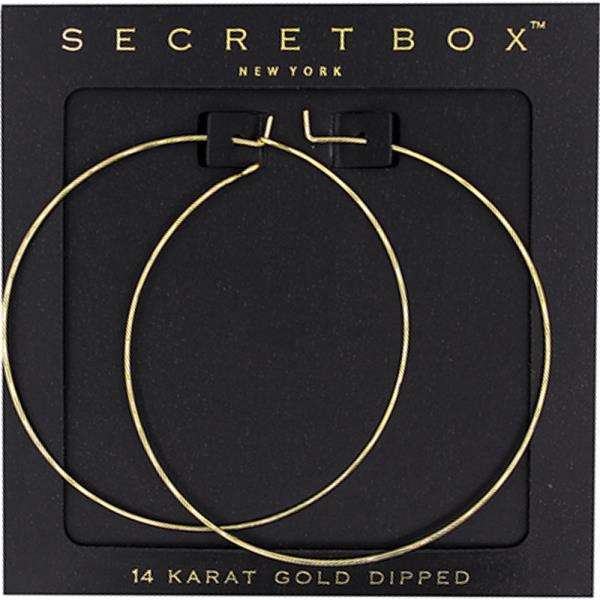 14 KARAT GOLD DIPPED METAL HOOP EARRING
