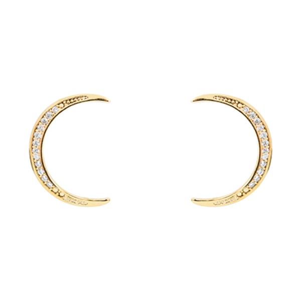SECRET BOX Crescent Moon Stud Earring