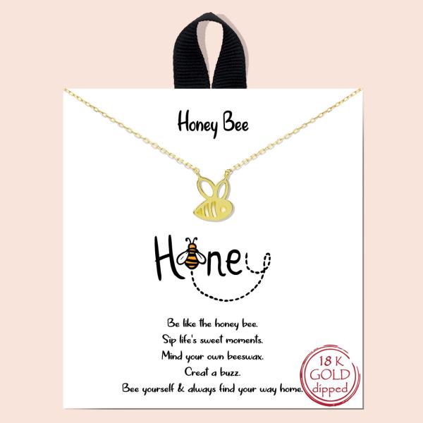 BLB HONEY BEE PENDANT NECKLACE