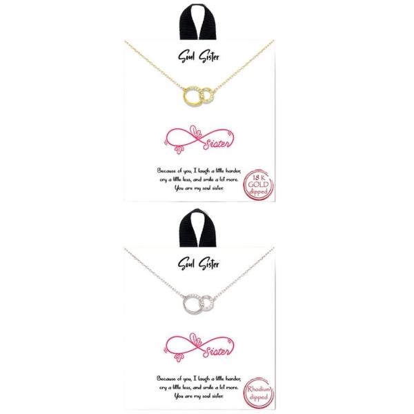 BLB SOUL SISTER LINK RING PENDANT NECKLACE