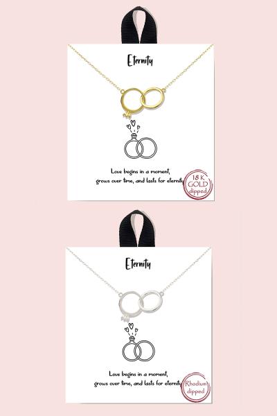 18K GOLD RHODIUM DIPPED ETERNITY NECKLACE