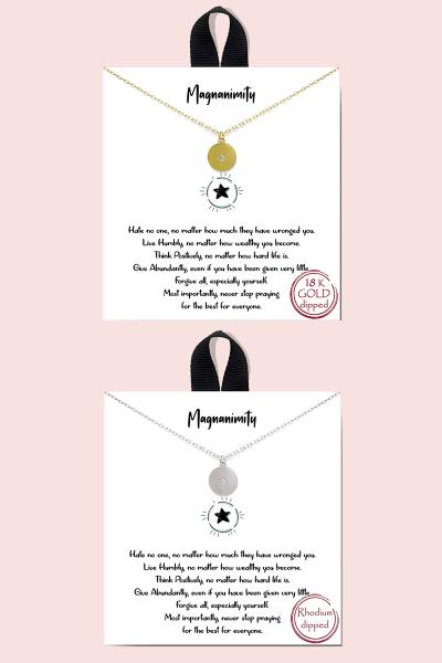 18K GOLD RHODIUM DIPPED MAGNANIMITY NECKLACE