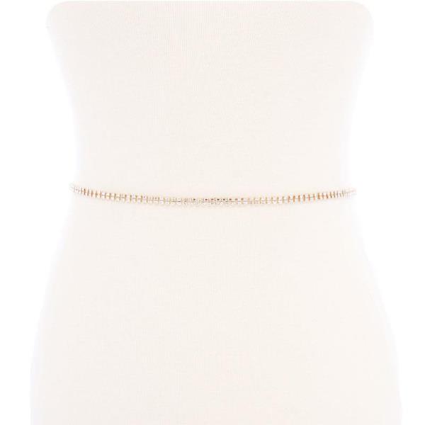 2 LAYERED BASIC RHINESTONE BELT
