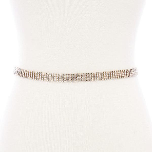 5 LINE RHINESTONE BELT