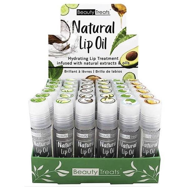 36 PCS. BEAUTY TREATS FLAVORED NATURAL LIP OIL