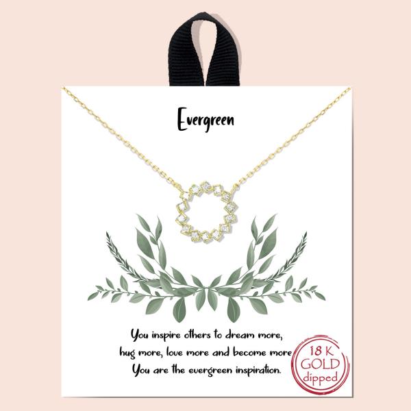 BLB EVERGREEN STONE ROUND PENDANT DAINTY MESSAGE NECKLACE