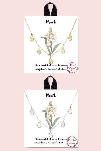 18K GOLD RHODIUM DIPPED WARMTH NECKLACE