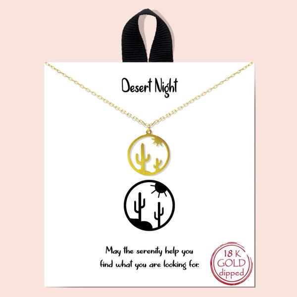 18K GOLD RHODIUM DIPPED DESERT NIGHT NECKLACE