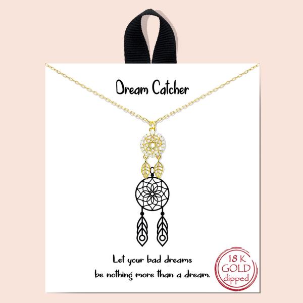 BLB DREAM CATCHER PENDANT MESSAGE NECKLACE