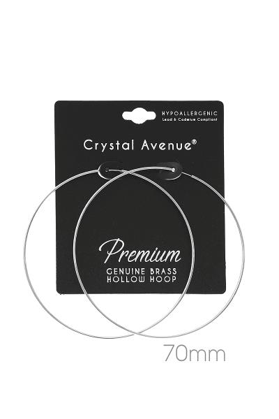 FASHION 70MM ENDLESS HOLLOW HOOP EARRING