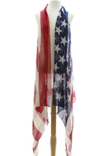 American Flag Vest Kimono