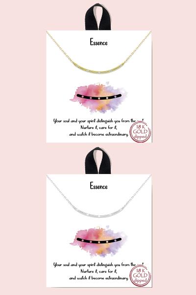 18K GOLD RHODIUM DIPPED ESSENCE NECKLACE