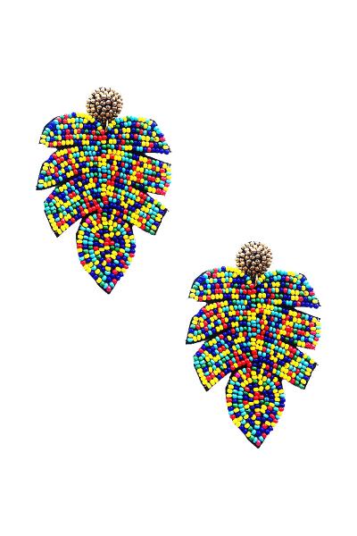 Bead Leaf Fully Covered Earring