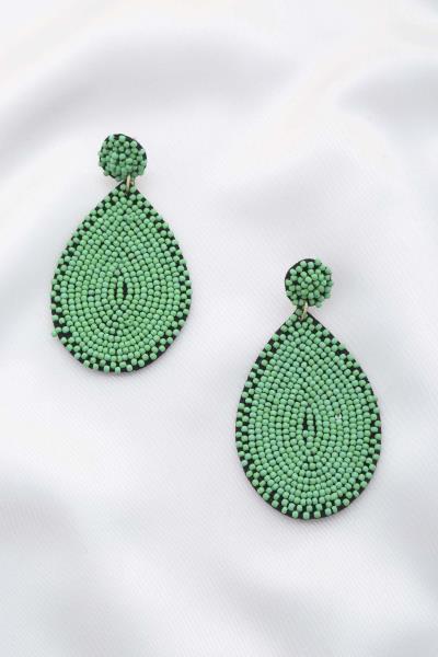 Multi Mini Bead Tear Drop Shape Earring