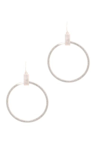 Metal Round Ring Hook Earring