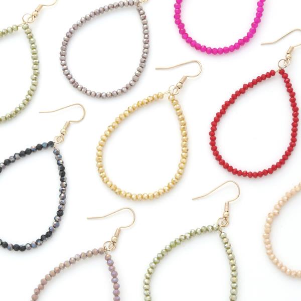 Teardrop Beaded Dangle Earring