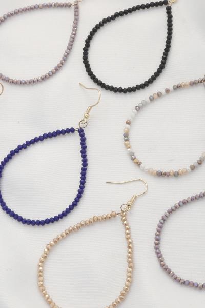 Beaded Teardrop Dangle Earring