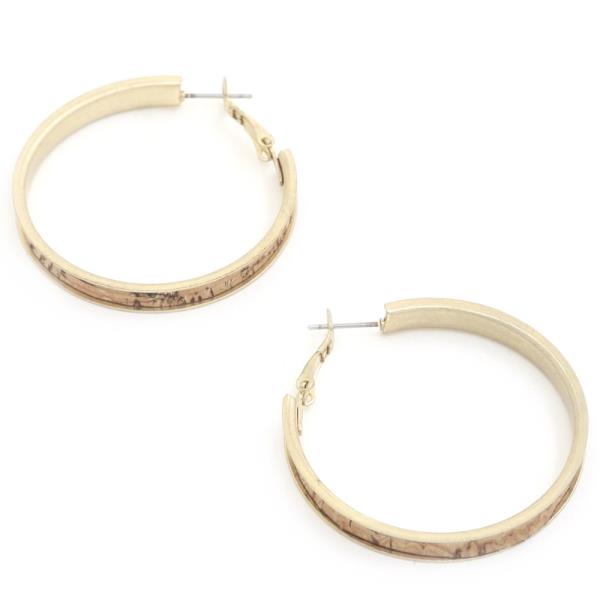 Cork Edge Hoop Earring