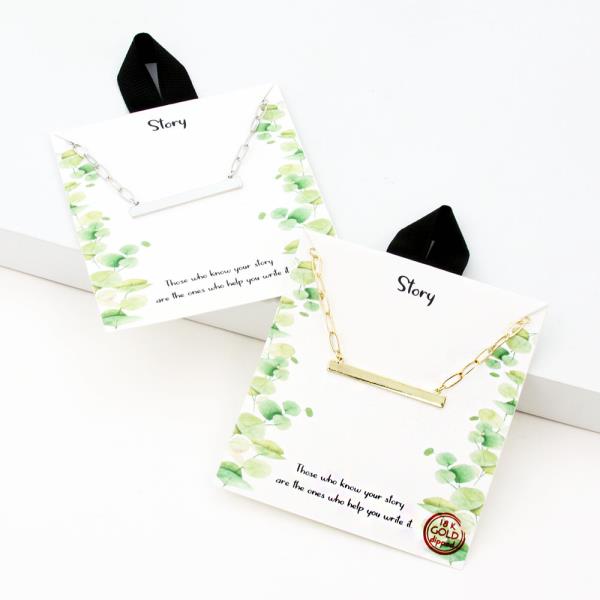 METAL BAR NECKLACE