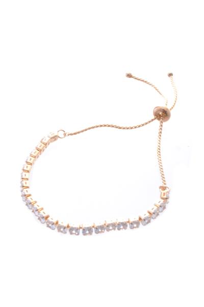 Rhinestone Adjust Metal Bracelet