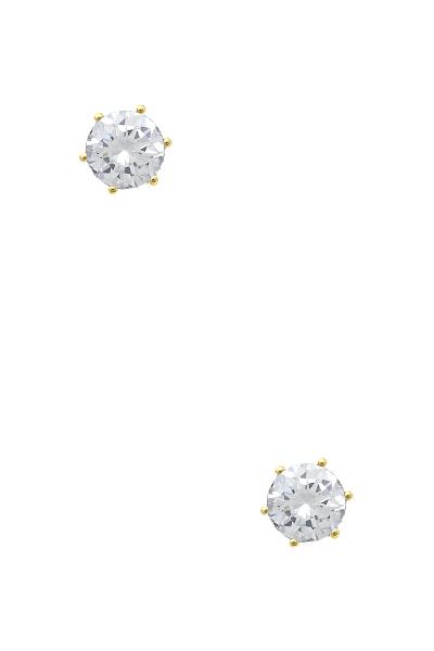 8mm Crystal Stud Earring