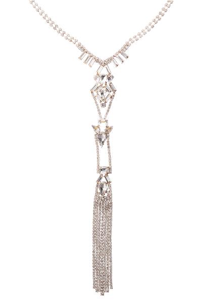 Geometric Shape Fringe Necklace