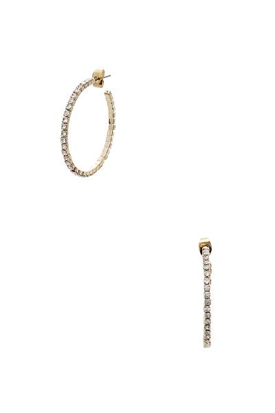 Rhinestone 30mm Hoop Earring