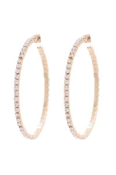 CLASSIC RHINESTONE HOOP EARRING