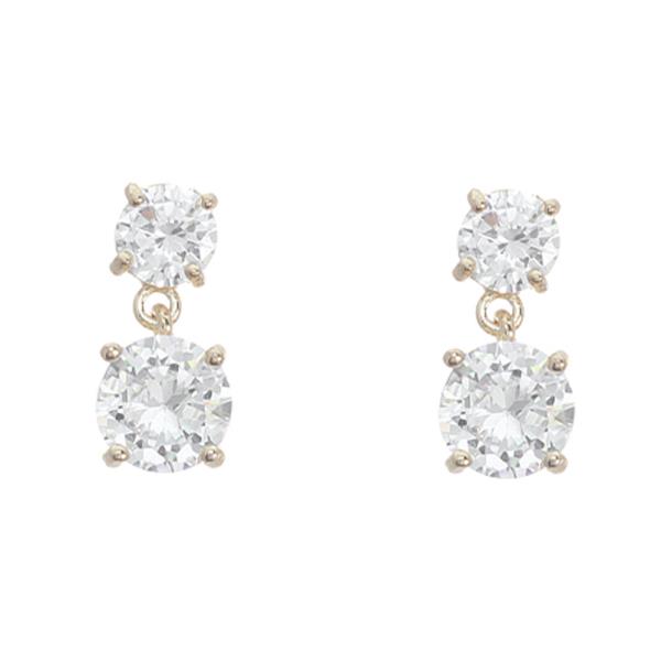 CRYSTAL ROUND DANGLE EARRING