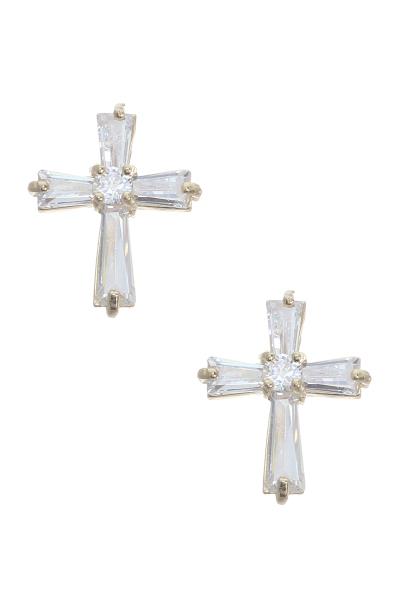 Saint Cross Crystal Earring