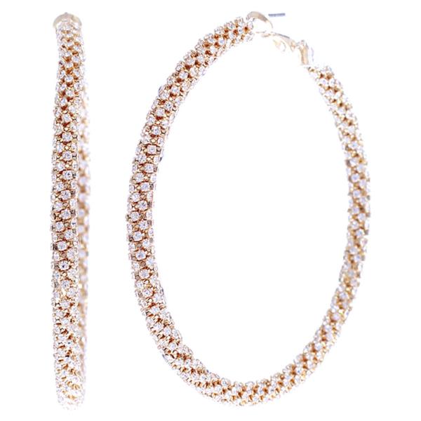 PAVE RHINESTONE HOOP 70MM EARRING