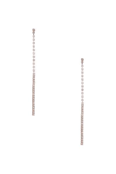 Rhinestone 1LINE Bar Drop Earring