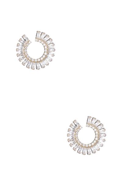 Crystallized Round Open Earring