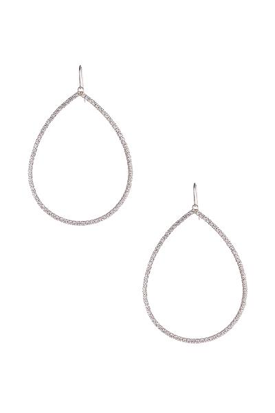Wide Rhinestone Teardrop Earring
