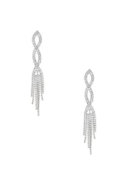Modern Twist Rhinestone Dangle Earring