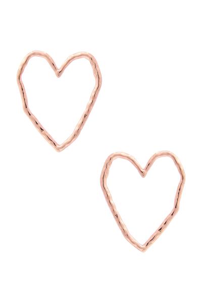 METAL UGLY HEART EARRING