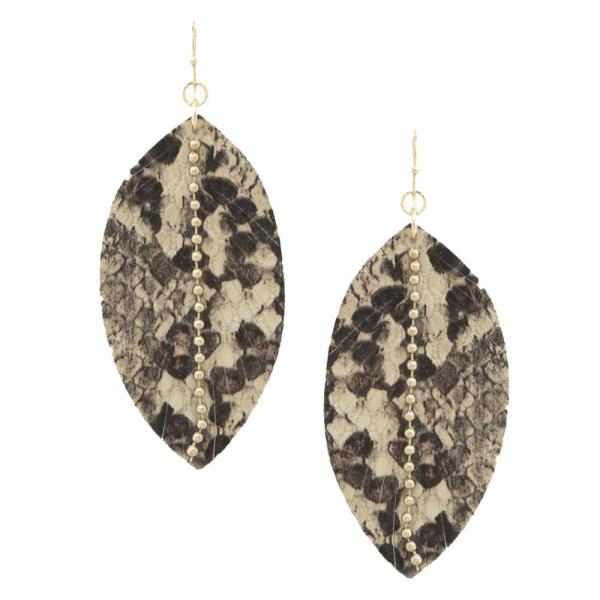 Snake Pattern Ball Chain Dangle Earring