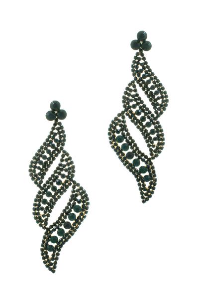 RHINESTONE SHELL SHAPE EARRING