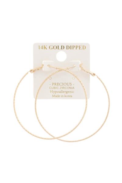 BASIC METAL OPEN HOOP EARRING
