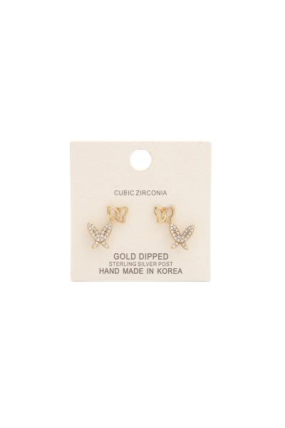 Butterfly Rhinestone Metal Earring