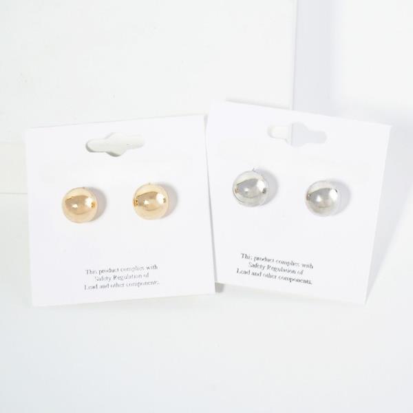 Metal Ball Stud Earring