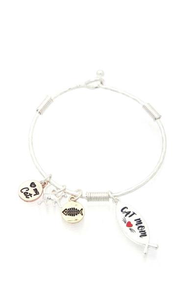 Cat Mom Charm Bracelet