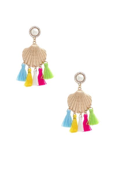 Seashell Tassel Dangle Earring