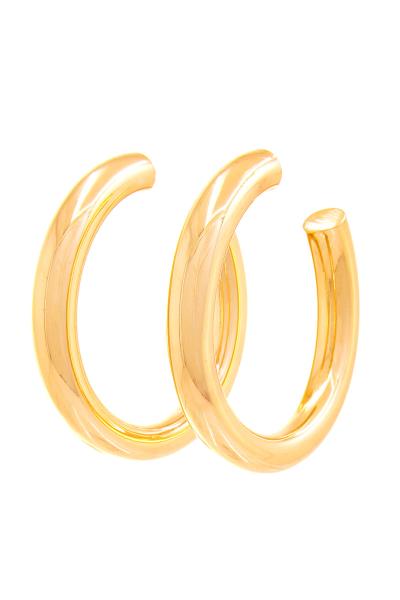 FASHION MACARONI OPEN HOOP 2.75 INCH EARRING