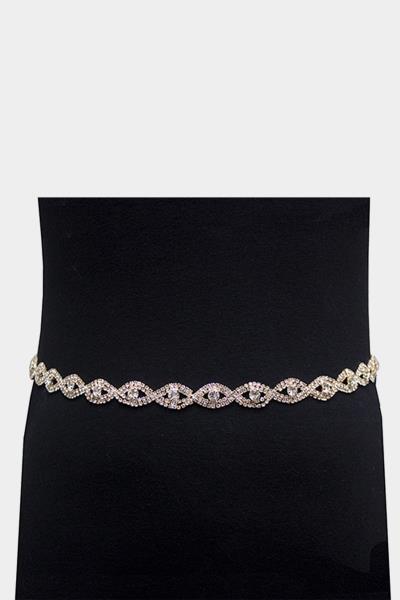 Evil Eye Rhinestone Belt