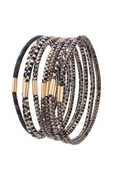 Python Pattern Bangle Bracelet Set