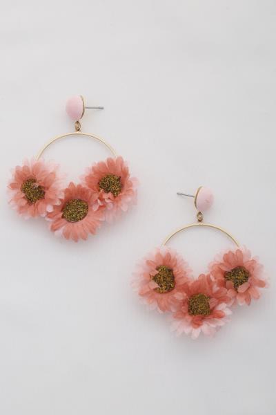 Floral Post Drop Earring