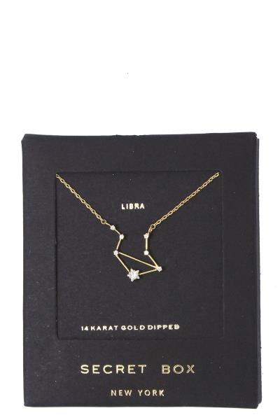 LIBRA CONSTELLATION STAR CHARM PENDANT NECKLACE
