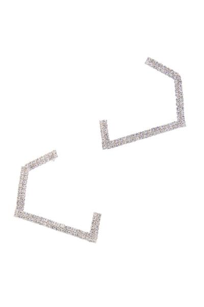Abstract Rhinestone Earring
