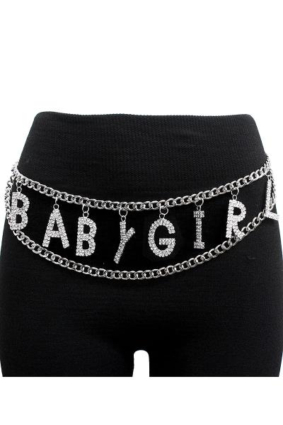 STYLISH MULTI RHINESTONE BABY GIRL CHAIN BELT